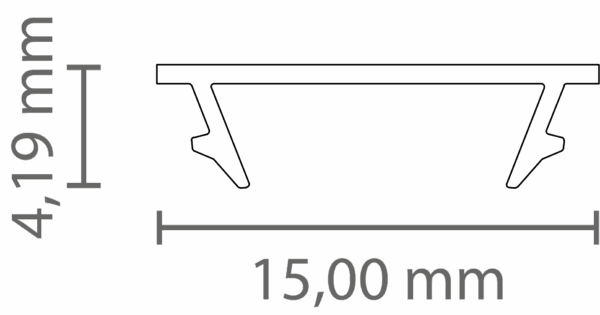 PC41_13 (10m) Cover FLAT für LED Alu-Profile Exo-A1/A1F/A2/A2F | in PE-Beutel