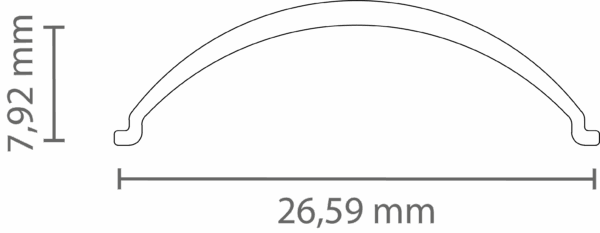 PC72_12 (10m) Cover HALF-ROUND opal satiniert (65% TL) f. LED Eckprofil Exo-V1 | in PE-Bag