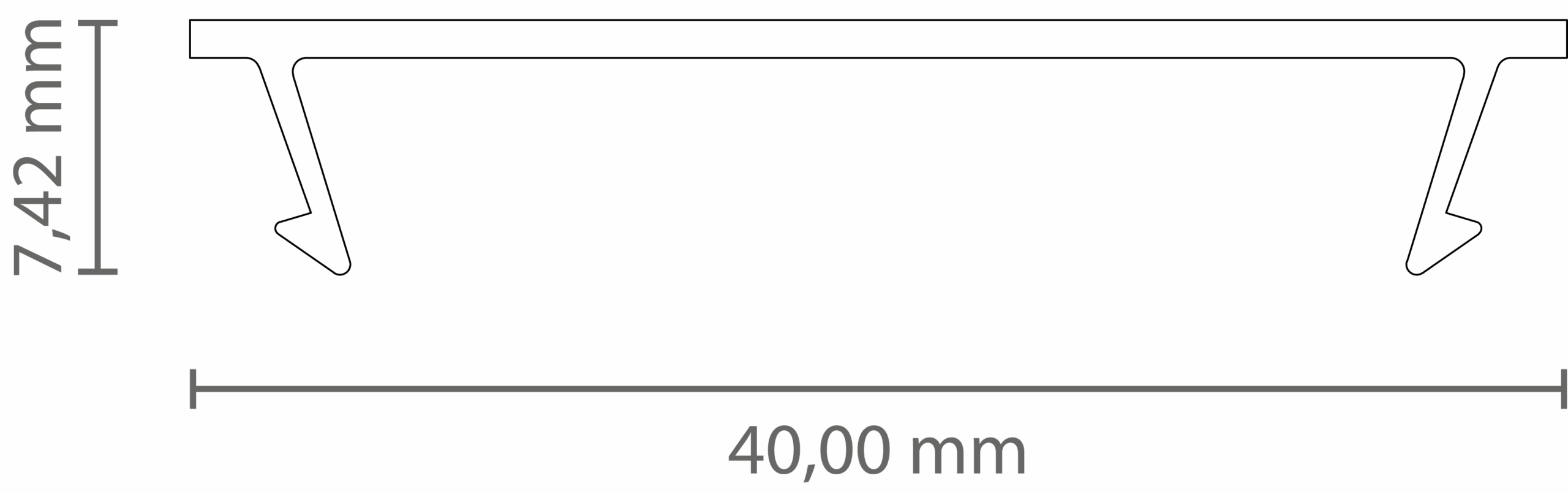412001055000-1-1.png PC61_32 (2m) Cover FLAT opal satiniert (65% TL) f. LED Leuchtenprofil Exo-TI1_32 – Bild 1
