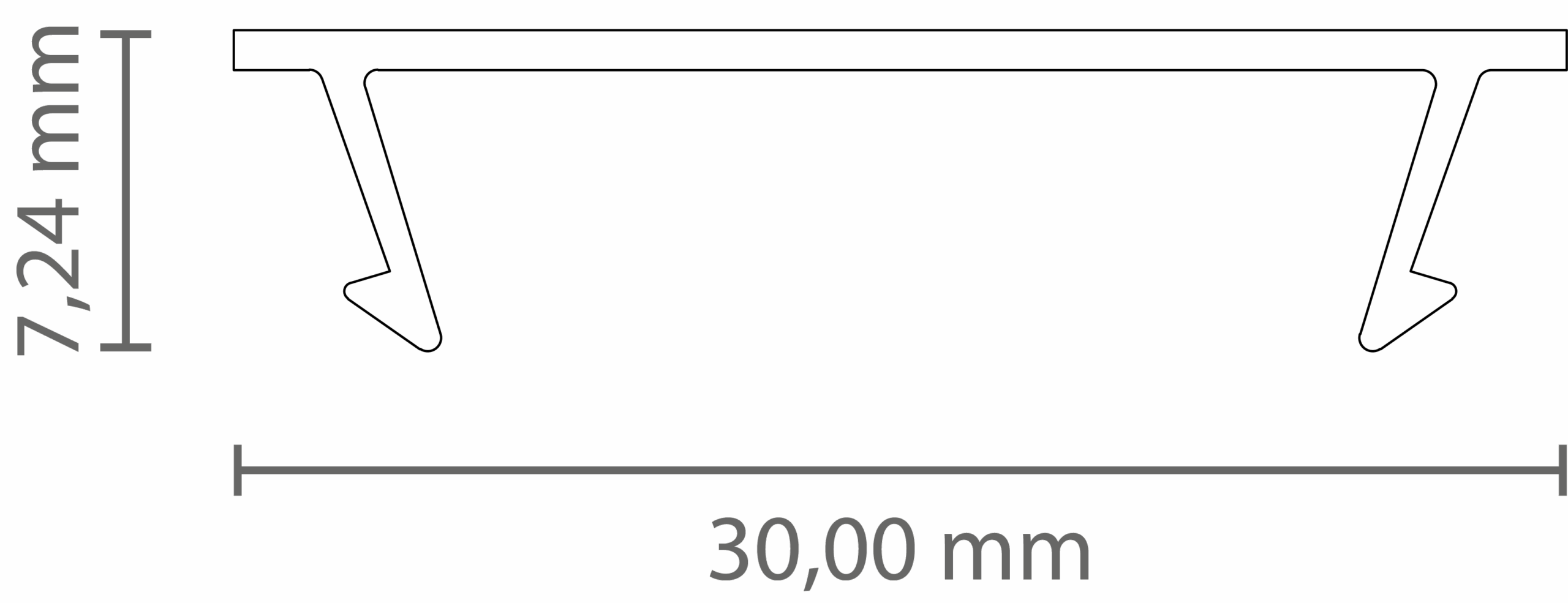 413001030000-1-1.png PC51_24 (3m) Cover FLAT opal satiniert (65% TL) f. LED Alu-Profile Exo-N3/N4 – Bild 1