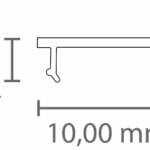 PC43_10 (2m) Cover FLAT schwarz (55 % TL) f. LED Alu-Profile Exo-A0/F0