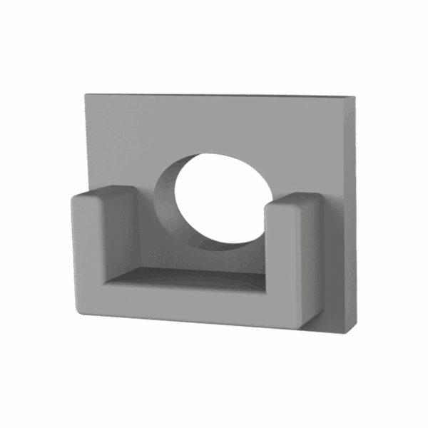 PETG-F0_10 Endkappe f. LED Alu-Profil Exo-F0_10 + Cover PC43_10  | alu-silber