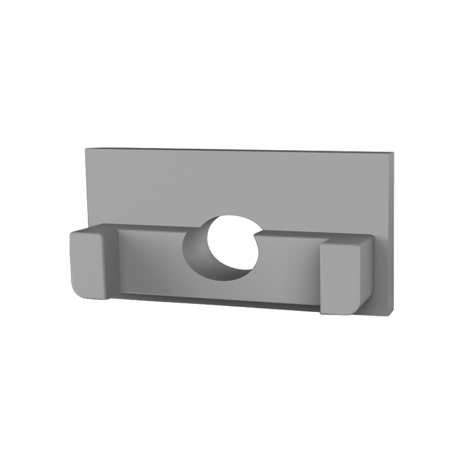 511002033045-1 PETG-F1/F1H_16 Endkappe f. LED Alu-Profile Exo-F1 u. F1H_16 + Cover PC45_16 | alu-silber – Bild 1