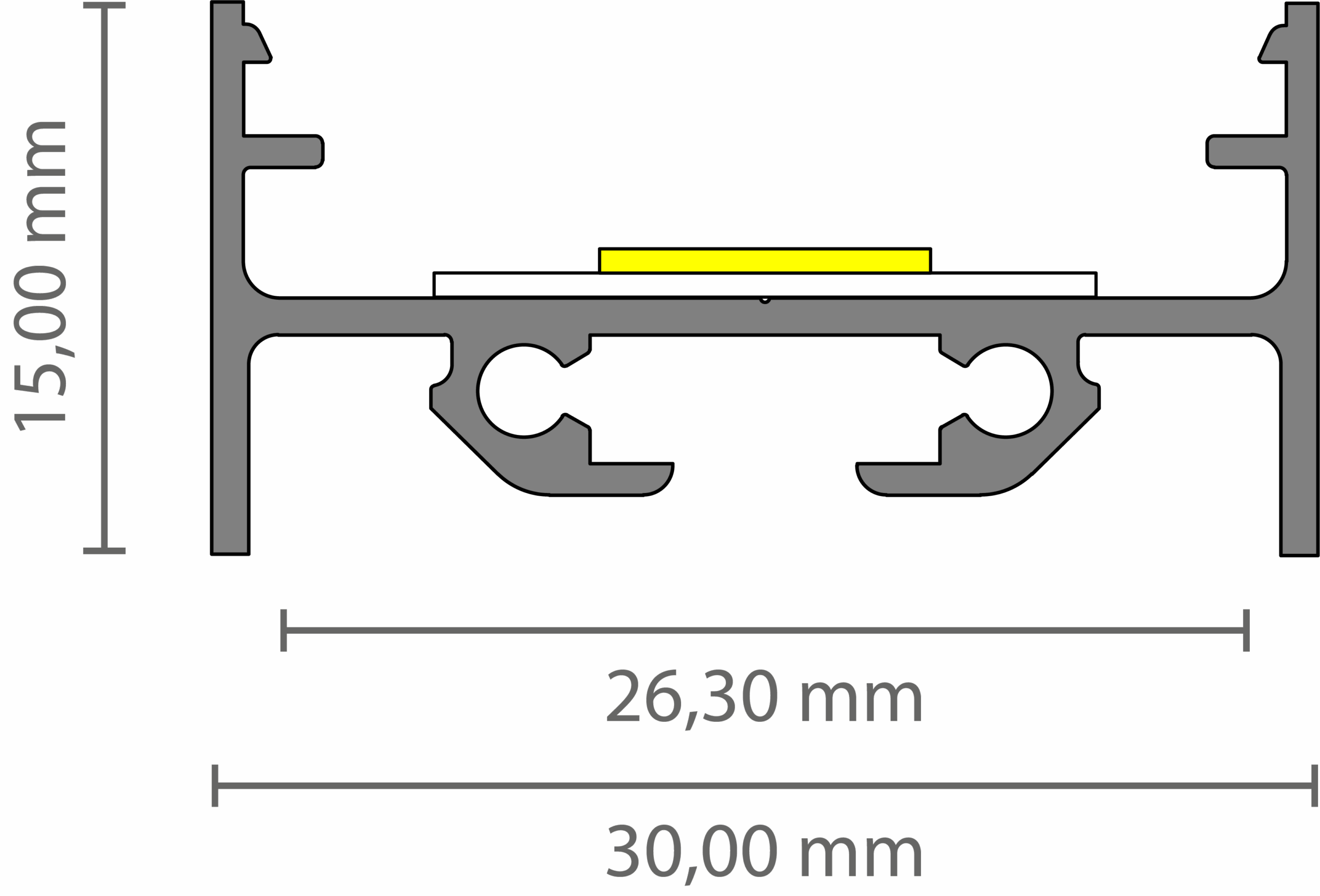 612000129815-2-1.png Exo-N3_24 ALU eloxiert (2m) | LED Aufbauprofil | LED max.24mm | ultraflat+wide – Bild 2