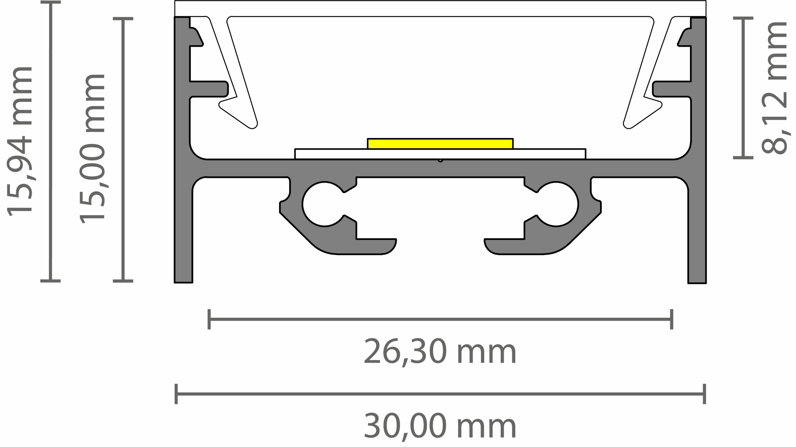 612000129815-3-1.png Exo-N3_24 ALU eloxiert (2m) | LED Aufbauprofil | LED max.24mm | ultraflat+wide – Bild 3