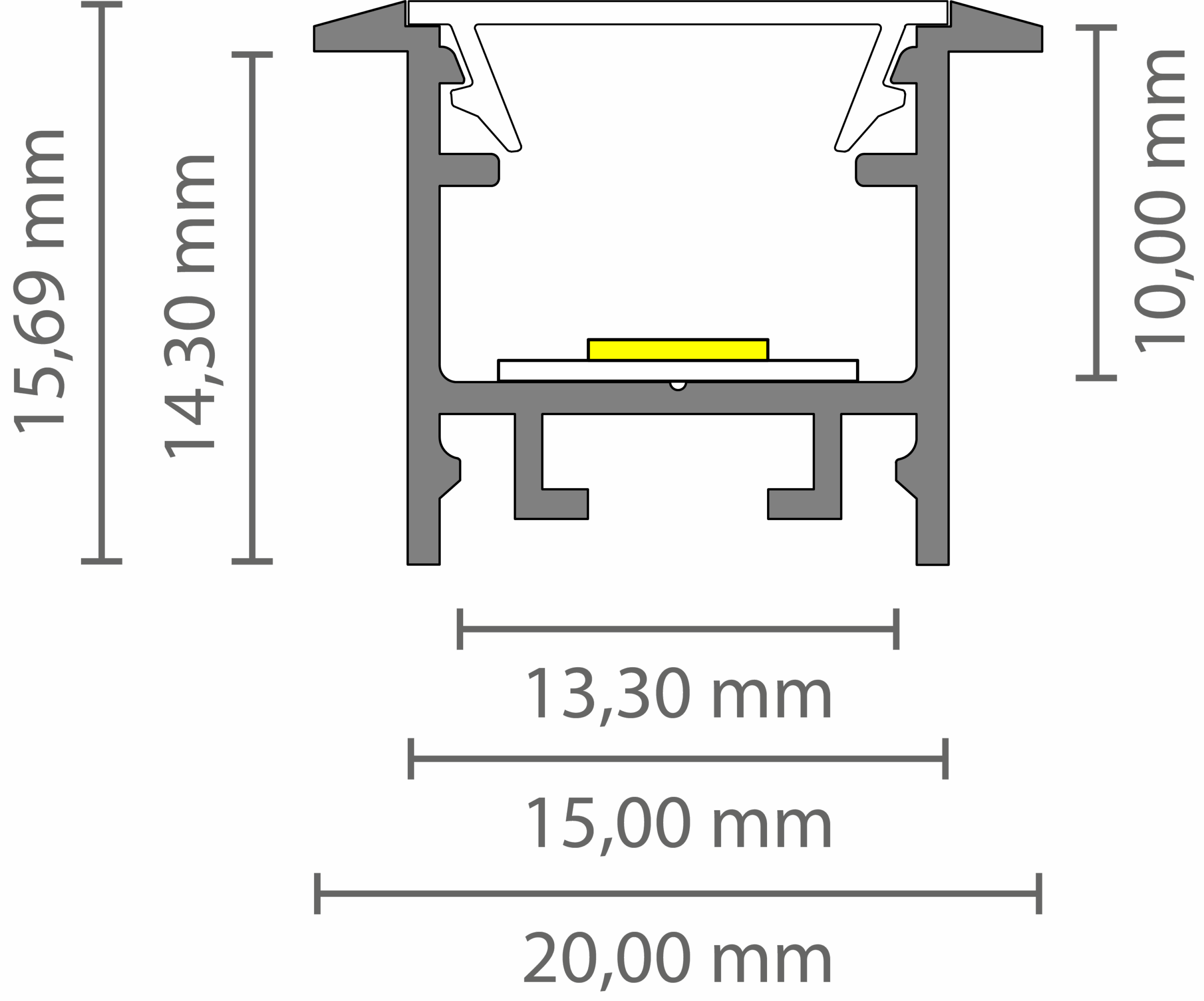 612000213315_V-3-1.png Exo-A2F_13 LED ALU-Einbauprofil | LED max.13mm | narrow+wings – Bild 3