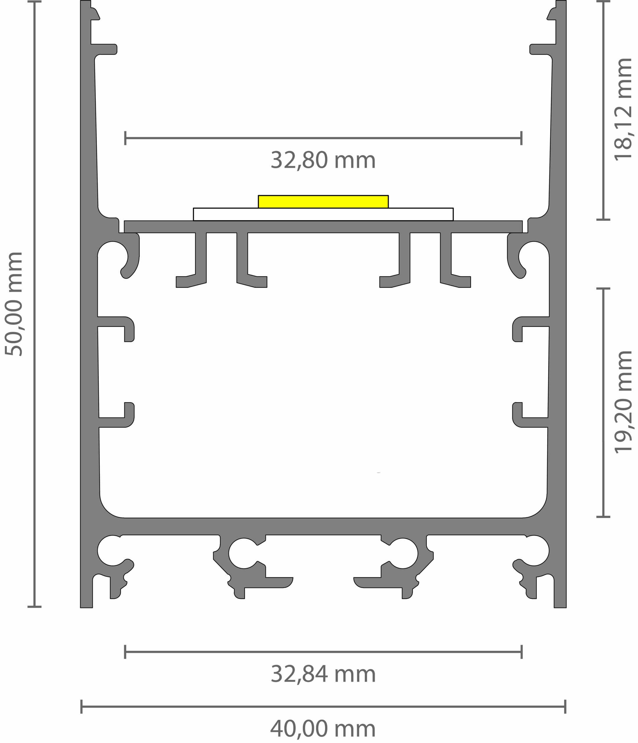 612000732402-1-1.png ILA21_32 ALU ELOXIERT (2m) Inlay f. Exo-TI1_32 LED Leuchtenprofil | LED max.32mm | sledge – Bild 1