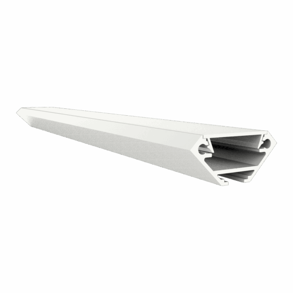 Exo-V2_14 ALU WHITE RAL9016 (2m) | LED Eckprofil | LED max.14mm | rear cable channel