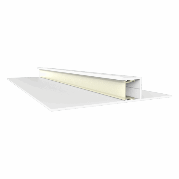 Exo-T4_11 ALU WHITE RAL9016 (2m) | LED Trockenbauprofil Schattenfuge | LED max.11mm | wallwasher