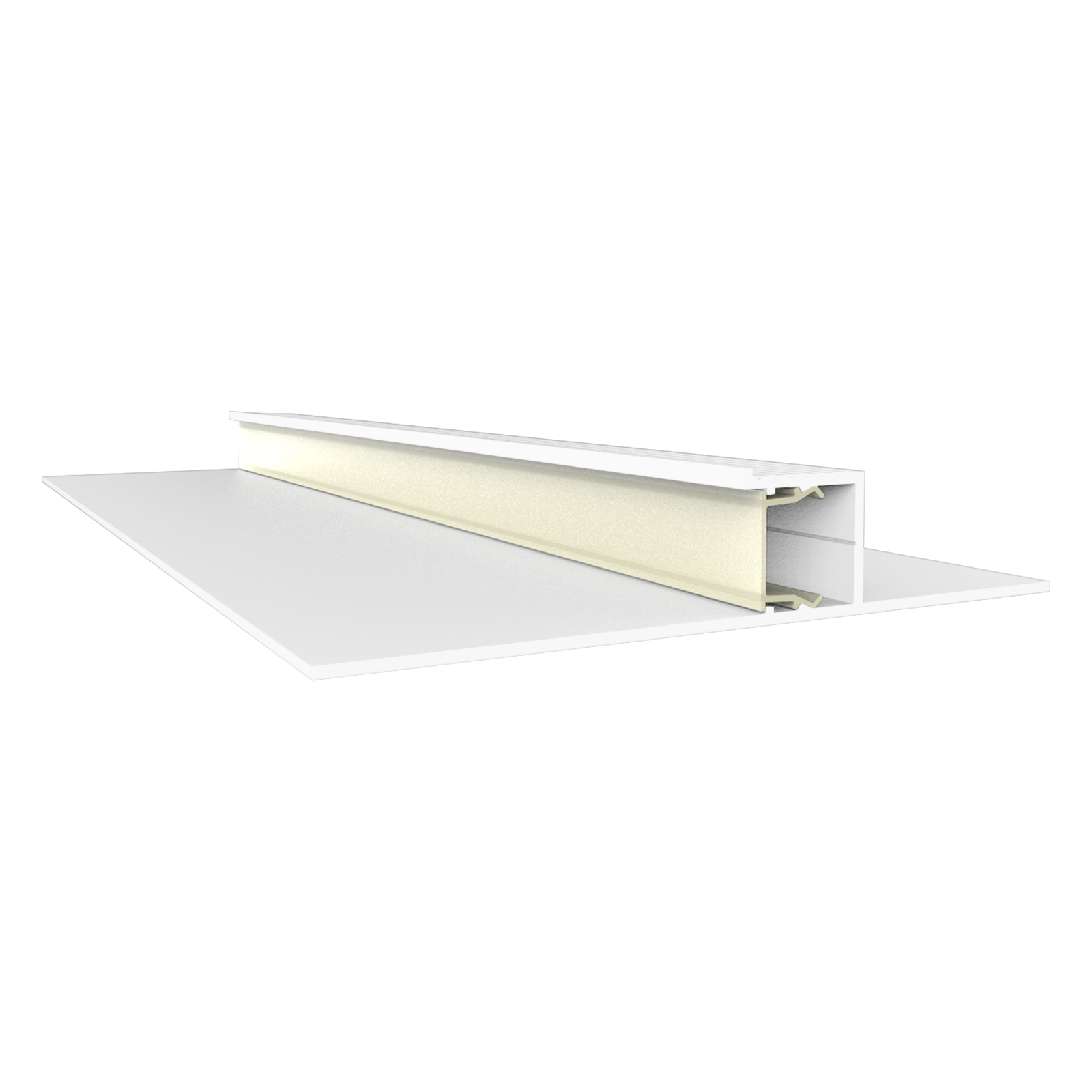 622000611614-1 Exo-T4_11 ALU WHITE RAL9016 (2m) | LED Trockenbauprofil Schattenfuge | LED max.11mm | wallwasher – Bild 1