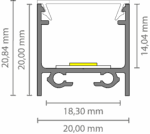 Exo-N2_16 ALU BLACK RAL9005 (2m) | LED Aufbauprofil | LED max.16mm | flat – Bild 3