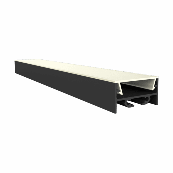 Exo-N3_24 ALU BLACK RAL9005 (2m) | LED Aufbauprofil | LED max.24mm | ultraflat+wide