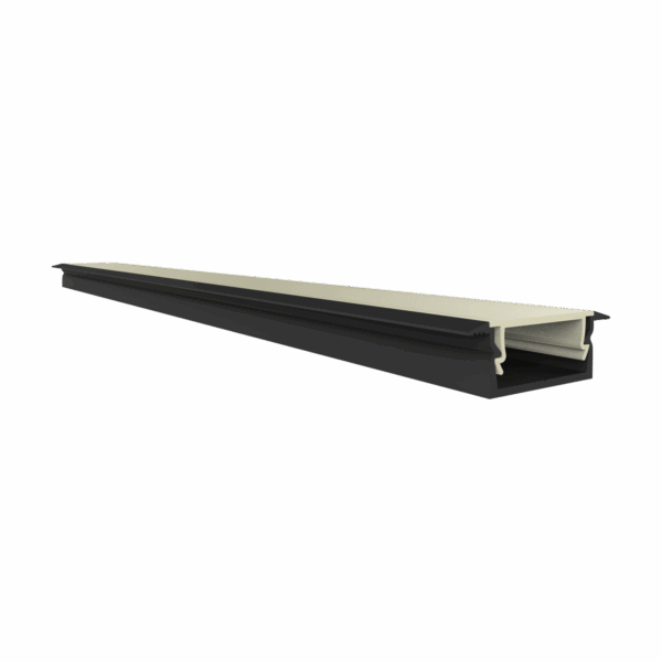 Exo-NLN1F_14 ALU BLACK RAL9005 (2m) | LED Einbauprofil | LED max.14mm | ultraflat+wings