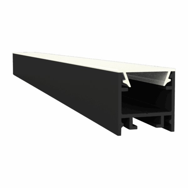 Exo-A2_13 ALU BLACK RAL9005 (3m) | LED Aufbauprofil | LED max.13mm | narrow