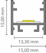 Exo-A2_13 ALU BLACK RAL9005 (3m) | LED Aufbauprofil | LED max.13mm | narrow – Bild 2