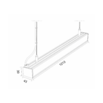 LED Leuchte Iledo 120 cm weiß lackiert 4000K – Bild 2