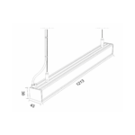 LED Leuchte Iledo 120 cm silber eloxiert 4000K – Bild 2