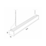 LED Leuchte Iledo 60 cm silber eloxiert 4000K – Bild 2