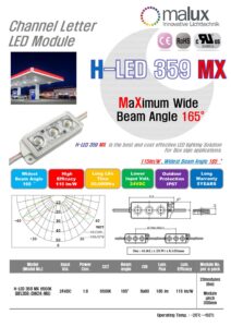 1 x Hyundai H-LED 359 MX LED-Modul, 24V, IP67, 300 mm Modulabstand, Lichtfarbe Weiß 6500K – Bild 2